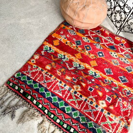 【送料無料】モロッコ アジラル ラグ Azilal rug フロントマット 玄関マット ポイントラグ ミニマット フロアマット 小さめ じゅうたん 絨毯 北欧 クラシック アンティーク モダン リビング 可愛い かわいい おしゃれ オシャレ お洒落 新生活 人気 モロッコ雑貨 01