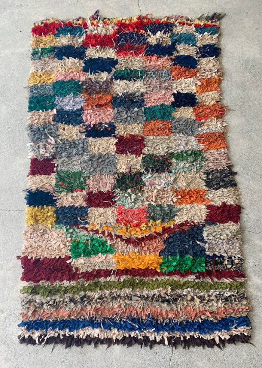 楽天市場】【送料無料】110x180 モロッコ ヴィンテージ ラグ ボシャル  