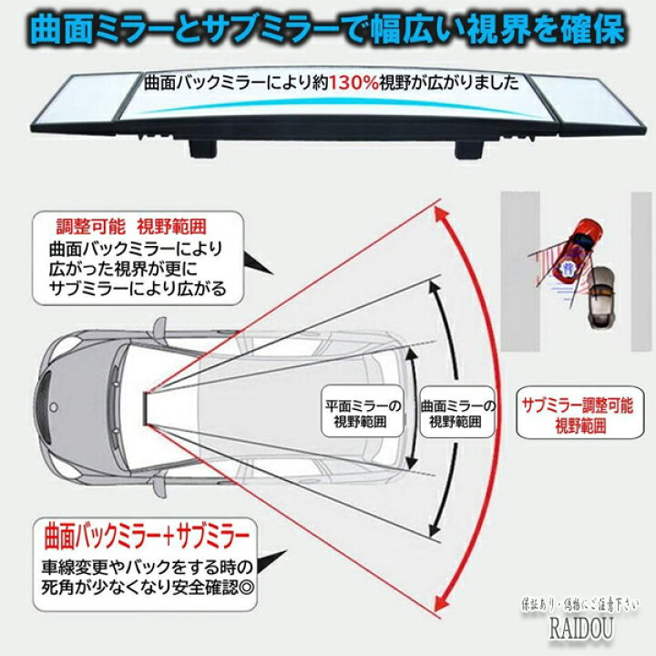 楽天市場】セルシオ UCF31/UCF30 ルームミラー ワイド 軽自動車対応 