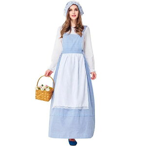 演 舞台 大人 女性 大きいサイズ 可愛い ワンピース 3点セット コスチューム 衣装 農場 牧場 レディース 仮装 メイド服 コスプレ