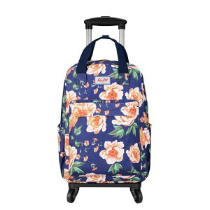 女性 おしゃれ 可愛い 総柄 花柄 リュックキャリー 機内持ち込み ショルダーバッグ 4輪 3way トロリーリュック キャリーバッグ