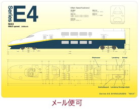 【JR関連鉄道グッズ】B5 クリア下敷き （E4系新幹線Max）【ジェイエム】電車 新幹線 下敷き 下敷 文房具 鉄道 子供 小学校 入学 JR東日本商品化許諾済