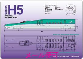 【JR関連鉄道グッズ】B5 クリア下敷き （H5系北海道新幹線はやぶさ）通常版【ジェイエム】電車 新幹線 下敷き 下敷 文房具 鉄道 子供 小学校 入学 JR北海道商品化許諾済