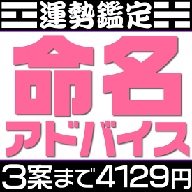 姓名判断による命名判断【候補数1案～3案】赤ちゃんの命名・名付けアドバイス。候補の漢字名の吉凶診断もしくは候補の呼び名に対すお勧めの漢字などを提案。旧字画数と新字画数の両方を考慮して運勢の吉凶診断。鑑定結果はメールでお返事します。