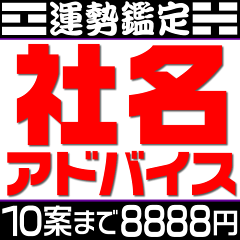 社名判断、店名・屋号・社名鑑定の姓名判断・社名相談【7案〜10案】