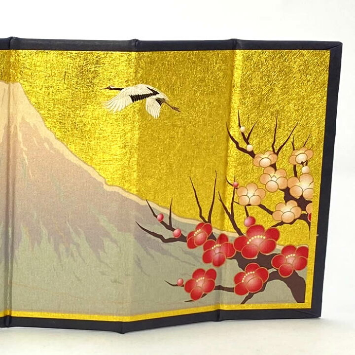 foldingscreen本金蒔絵通産大臣賞受賞 探し求め 三つ折り屏風富士山 