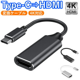 USB Type C to HDMI 変換アダプタ USB-C HDMI 変換ケーブル 4Kビデオ対応 設定不要 ディスプレイ アダプタ HDMI 変換 コネクタ DP HDMI