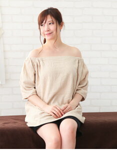 \オリジナル ロゴ 刺繍 もできます。サロン のブランディング効果UP /フェイシャルガウン 【 1枚〜 ロゴ 刺繍 高級パイル地 フェイシャルガウン ゴム留めタイプ フリーサイズ】エステ サ