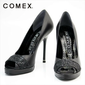 COMEX コメックス オープントゥパンプス ピンヒール 定番 美脚 結婚式 パーティー 靴 シューズ