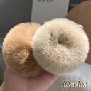 ヘアアクセサリー シュシュ ファー ヘアゴム ヘアアレンジ ふわ...