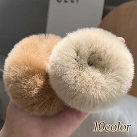 ヘアアクセサリー シュシュ ファー ヘアゴム ヘアアレンジ ふわふわ ガーリー お出かけ 発表会 送料無料 メール便