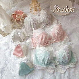 ブラジャー ブラショーツセット レース セット 下着 ブラジャー上下セット パンツ 薄カップ 快適 美しい ゆめかわ 魅力的 おしゃれ 人気 可愛い