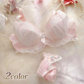 ブラジャー ブラショーツセット レース ピンク セット 下着 ブラジャー上下セット パンツ 薄カップ 快適 美しい ゆめかわ 魅力的 おしゃれ 人気 可愛い