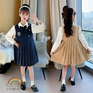 ワンピース 長袖 女の子 2点セット 韓国 子供服 フォーマルスーツ 入学式 中綿 女の子 入園式卒業式 キッズ 発表会 おしゃれ 結婚式 可愛い 法事用 お受験 面接 中学生 小学生 ジュニア服 こ