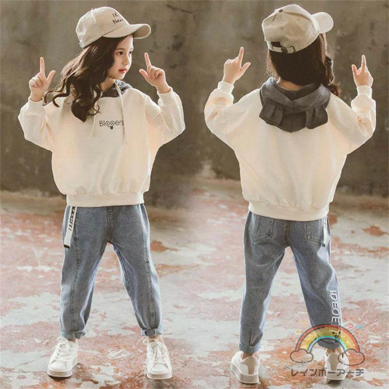 楽天市場】セットアップ 女の子 子供服 韓国 キッズ フード付き 長袖
