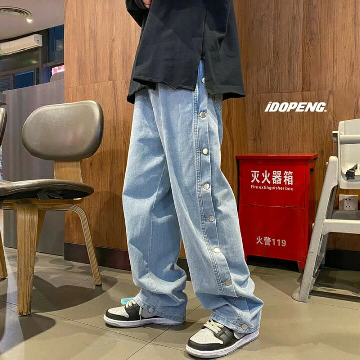 楽天市場】ロングパンツ ジーンズ デニムパンツ メンズ デニム ワイド 
