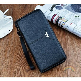 長財布 メンズ 財布 小銭入れ お札入れ ファスナー レザー pu カード 収納 携帯 スマート 大容量 父の日 プレゼント