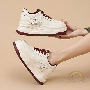 厚底 スニーカー レディース ローカット 7cm 厚手 カジュアル 身長アップ 夏 編み上げ 軽い 通気性 スポーツシューズ 人気 きれいめ 靴 おしゃれ 細身 スニーカーレディース 歩きやすい ブラ
