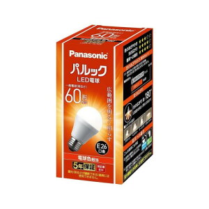 �p�i�\�j�b�N LED�d�� �������a26mm �d��60W�`���� �d���F����(7.3W) ��ʓd���E�L�͈͂��Ƃ炷�L�z���^�C�v 1���� ���`���Ή� LDA7LGK6