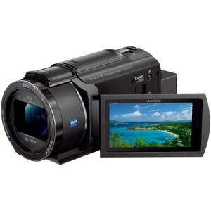 SONY(�\�j�[) 4K �r�f�I�J���� Handycam FDR-AX45A(2022�N���f��) �u���b�N �����������[64GB ���w�Y�[��20�{ ��Ԍ��w��u���␳ FDR-AX45A B