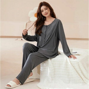 マタニティ パジャマ 前開き 長袖 春 産後 マタニティ 薄手 マタニティ ルームウェア 授乳 パジャマ 春夏 ギフト ルーム パンツ トップス かわいい マタニティパジャマ 夏 可愛い マタニティ