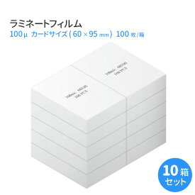 業務用ラミネートフィルムRG 100ミクロン 名刺サイズ(60×95mm) 1000枚 (100枚/箱×10箱) 100μm