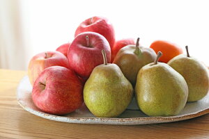 人気フルーツ詰め合わせ【お歳暮・ご贈答に最適】ラフランスとサンふじ旬の果実詰合せ12個入箱11月下旬より順次発送【楽ギフ_包装】