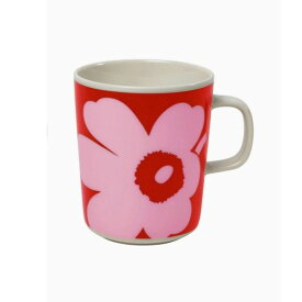 マリメッコ マグカップ Oiva / Juhla Unikko B:レッドの背景にピンクの花柄 北欧 雑貨 キッチン グッズ テーブルウェア カップ ギフト おしゃれ かわいい marimekko ウニッコ