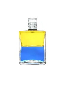 オーラソーマ ボトル 8番 アヌビス イクイリブリアムボトル(イエロー/ブルー)(50ml)レインボーカラーズ aura-soma