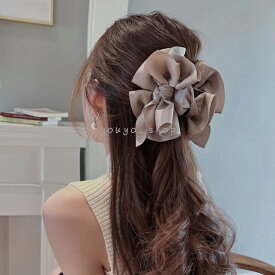 【2倍 お買い物マラソンxポイントアップ】バンスクリップ 大きめ ヘアアクセサリー ヘアクリップ 髪飾り 髪まとめ リボンクリップ 通勤 結婚式 入園式