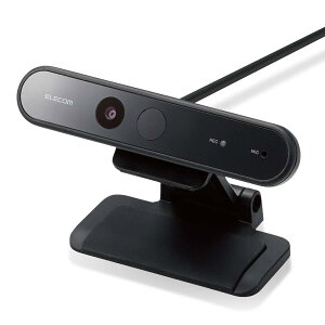 �G���R�� WEB�J���� UCAM-CF20FBBK 200����f �t��HD 1080p 30FPS Windows Hello��F�ؑΉ� �}�C�N���� �P�[�u����1.5m �u���b�N