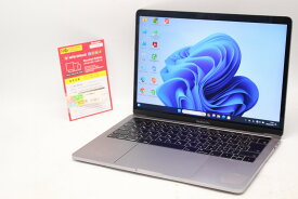 送料無料 あす楽対応 即日発送 中古訳有 返品不可 2K対応 13.3インチ Apple MacBook Pro A1989 (TouchBar2019) グレー / Windows11/ 高性能 八世代Core i7-8559u/ 16GB/ 爆速NVMe式1TB-SSD/ カメラ/ 無線/ Office付/ Win11【ノートパソコン 中古パソコン 中古PC】