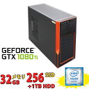 ゲーミングPC 中古美品 Vintage PC ワークステーション / Windows11/ Xeon E3-1225 v5/ 32GB/ 爆速256GB-SSD + 1TB-HDD/ NVIDIA GTX 1080Ti/ Office付/ Win11【中古デスクトップパソコン 中古パソコン 中古PC Office付きWindows11】 税込送料無料 即日発送