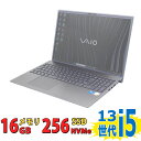 美品 フルHD対応WUXGA 16インチ SONY VAIO Pro BM VJBM11 / Windows11/ 10コア 卓越性能 第13世代Core i5-1334u/ 16GB/ 爆速NVMe式256GB-SSD/ カメラ/ 無線Wi-Fi6/ Office付き/ Win11【中古ノートパソコン 中古パソコン 中古PC】税込送料無料 あす楽対応 即日発送