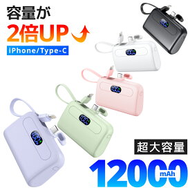 【激安2,390円★クーポン利用で】 モバイルバッテリー 10000mAh 小型 2台同時充電 Lettop 20W急速充電 PD出力対応 軽量 超小型 急速充電 Type-C/Type-B 持ち運び充電器 スマホ充電器 携帯便利 残量表示 バッテリー 防災グッズ iPhone/iPad/Android PSE 送料無料