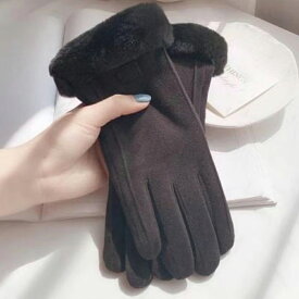 【衝撃の価格870円】 手袋 レディース 秋冬 おしゃれ かわいい 暖かい スマホ タブレット 手袋 寒さ対策 黒 ボア 手首 スマホ手袋 裏起毛 フワフワ 5本指 通勤 通学 普段使い 手袋 防寒 防風 保温 裏起毛 ギフト 手袋 シンプル プレセント