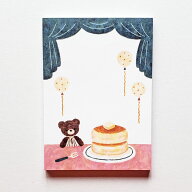 【なかうちわか】メモ帳　OTEGARU MEMO　くまさんとスイーツ