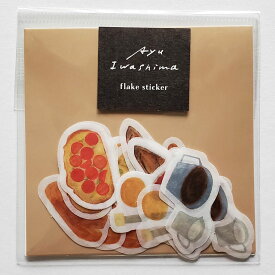 【文房具/ステーショナリー】いわしまあゆ　フレークシール　Bread　 IWS-064　コーヒーパン