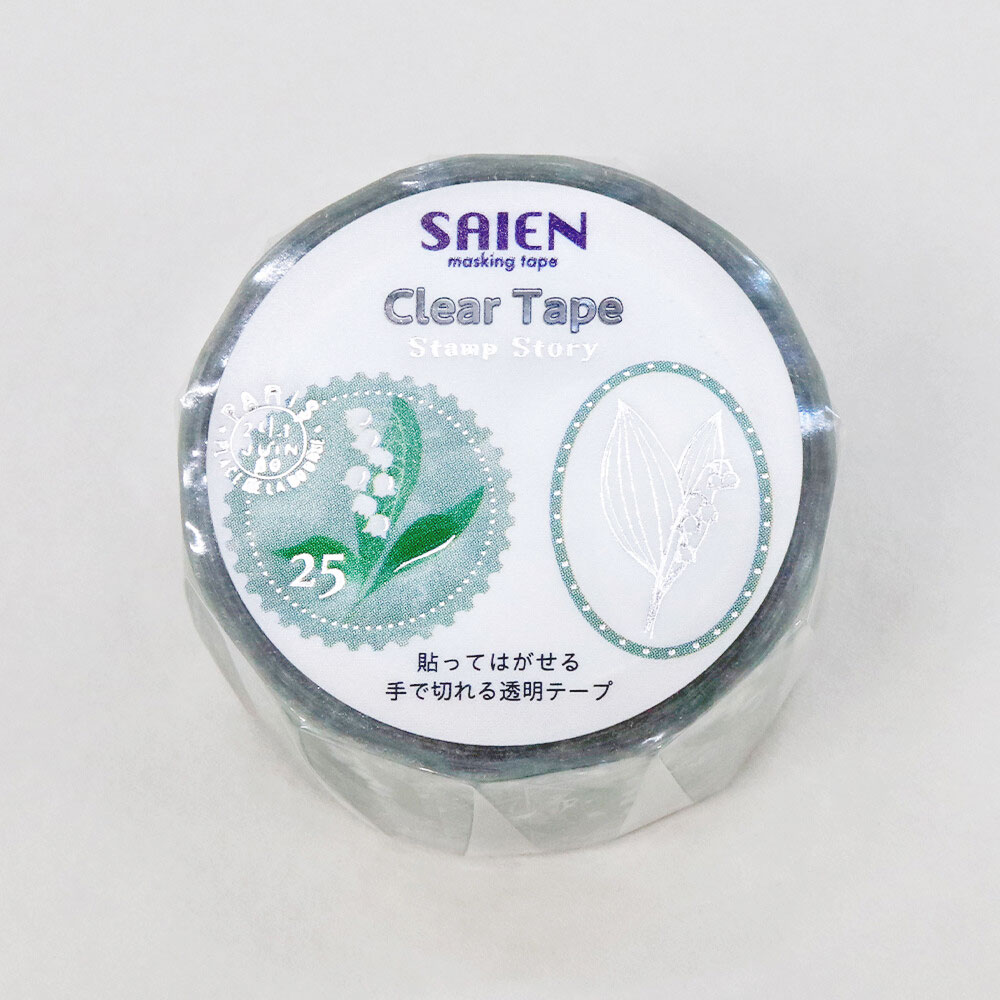 【SAIEN】透明マスキングテープ　クリアテープStamp story　すずらんスズラン | レインドロップス