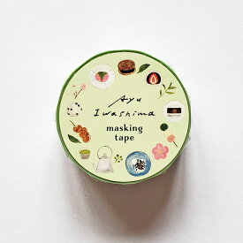 【いわしまあゆ】マスキングテープ　Wagashi　IWS-053　グリーン