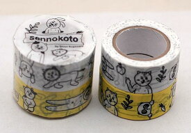 【倉敷意匠】sennokoto/菅原しおん　マスキングテープ (ランダム)20mm　1巻