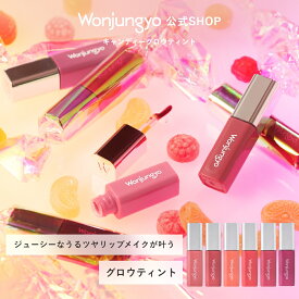 【公式】 Wonjungyo 【ウォンジョンヨ キャンディーグロウティント】／フルーツキャンディーのようなクリア発色とツヤ感あふれるグロウリップティント