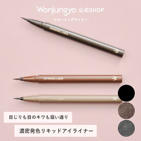 【公式】 Wonjungyo 【ウォンジョンヨ ドローイングライナー】／目じりも目のキワも狙い通り 濃密発色リキッドアイライナー