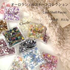 CHUNHEオーロラシェル＆アワビシェルフレーク 6色セット｜天然貝殻ネイルパーツ｜ジェルネイル・セルフネイル・グラデーション・深海ネイル・DIYアクセサリー・ハンドメイド素材