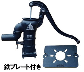 手押しポンプT32PF 【ロダン色・鉄プレート・プラ玉仕様】【フート弁、バルブソケット付】【井戸ポンプ】【堀井戸用】