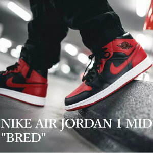 yԕi TCY OKz NIKE AIR JORDAN 1 MID BRED GAW[_1 ~bh ubh 554724-074 Y Xj[J[ fB[X