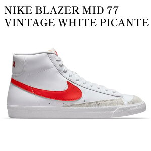 yCO 񂹏izNIKE BLAZER MID 77 VINTAGE WHITE PICANTE RED BQ6806-128 Y fB[X lC 