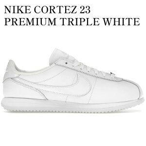 yCO 񂹏izNIKE CORTEZ 23 PREMIUM TRIPLE WHITE (WOMEN'S) FB6877-100 Y fB[X lC 