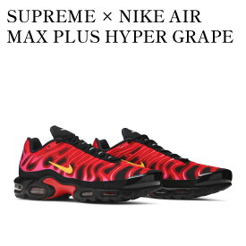 【海外限定 お取り寄せ商品】NIKE AIR MAX PLUS SUPREME UNIVERSITY RED シュプリーム × ナイキ エア マックス プラス ブラック DA1472-600 メンズ レディース 人気 おしゃれ