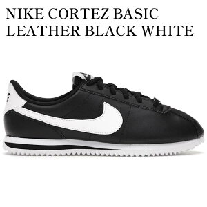 �y�C�O���� �����񂹏��i�zNIKE CORTEZ BASIC LEATHER BLACK WHITE (GS) 904764-001 �����Y ���f�B�[�X �l�C �������